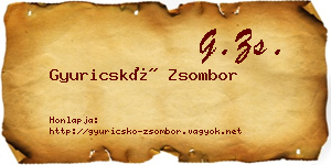 Gyuricskó Zsombor névjegykártya